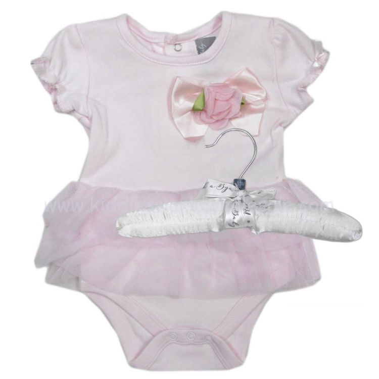 Picture of R18439- COTTON BODYSUIT WITH 3D FLOWER & TUTU